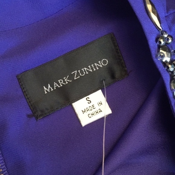 NWOT Mark Zunino Purple Embellished Top S - Picture 6 of 8